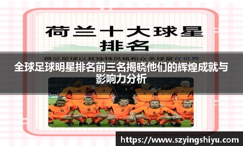 全球足球明星排名前三名揭晓他们的辉煌成就与影响力分析